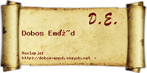 Dobos Emőd névjegykártya
