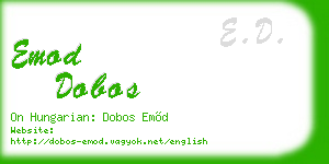 emod dobos business card